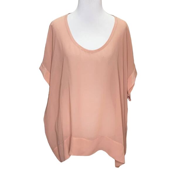 Eileen Fisher 100% Silk Scoop Neck Sheer Blouse XS - Picture 1 of 7